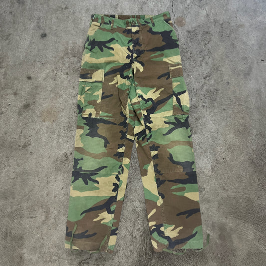 Military Cargo Pants Camouflage Green Size 30x31.5