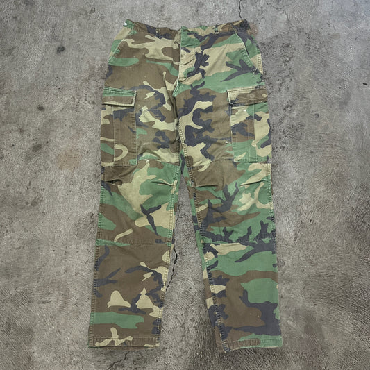 Military Cargo Pants Camouflage Green Size 34x31