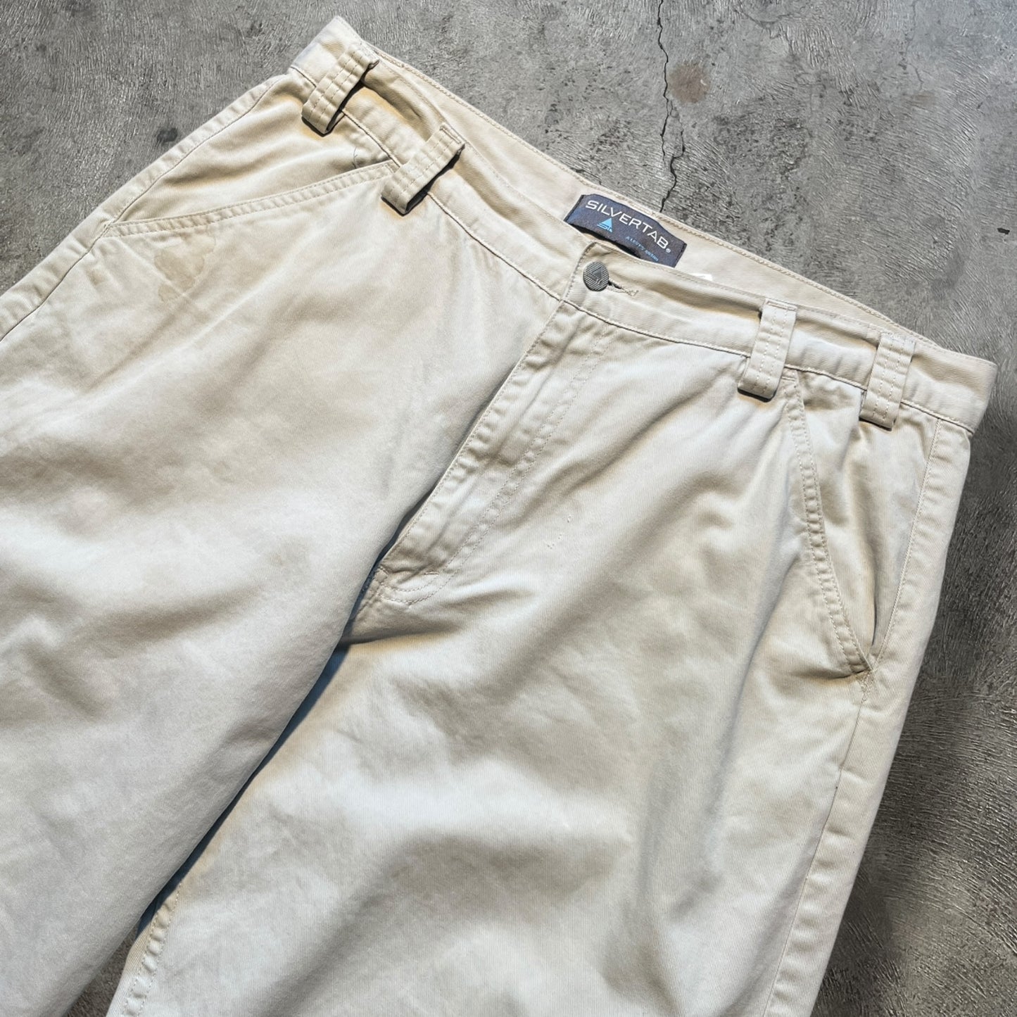 Y2K Levi's Silver Tab Cargo Pants Cream Size 36x30