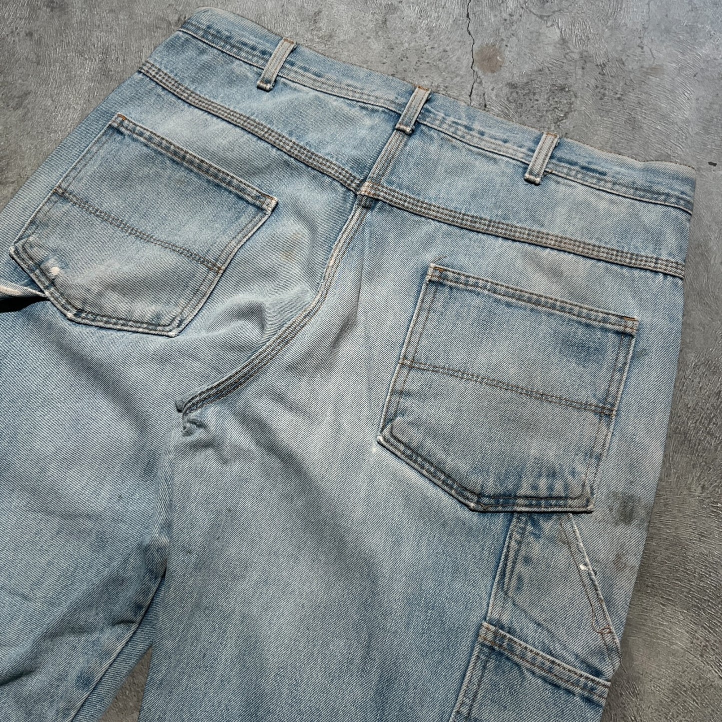 90s Denim Double Knee Pants Distressed Size 36x30