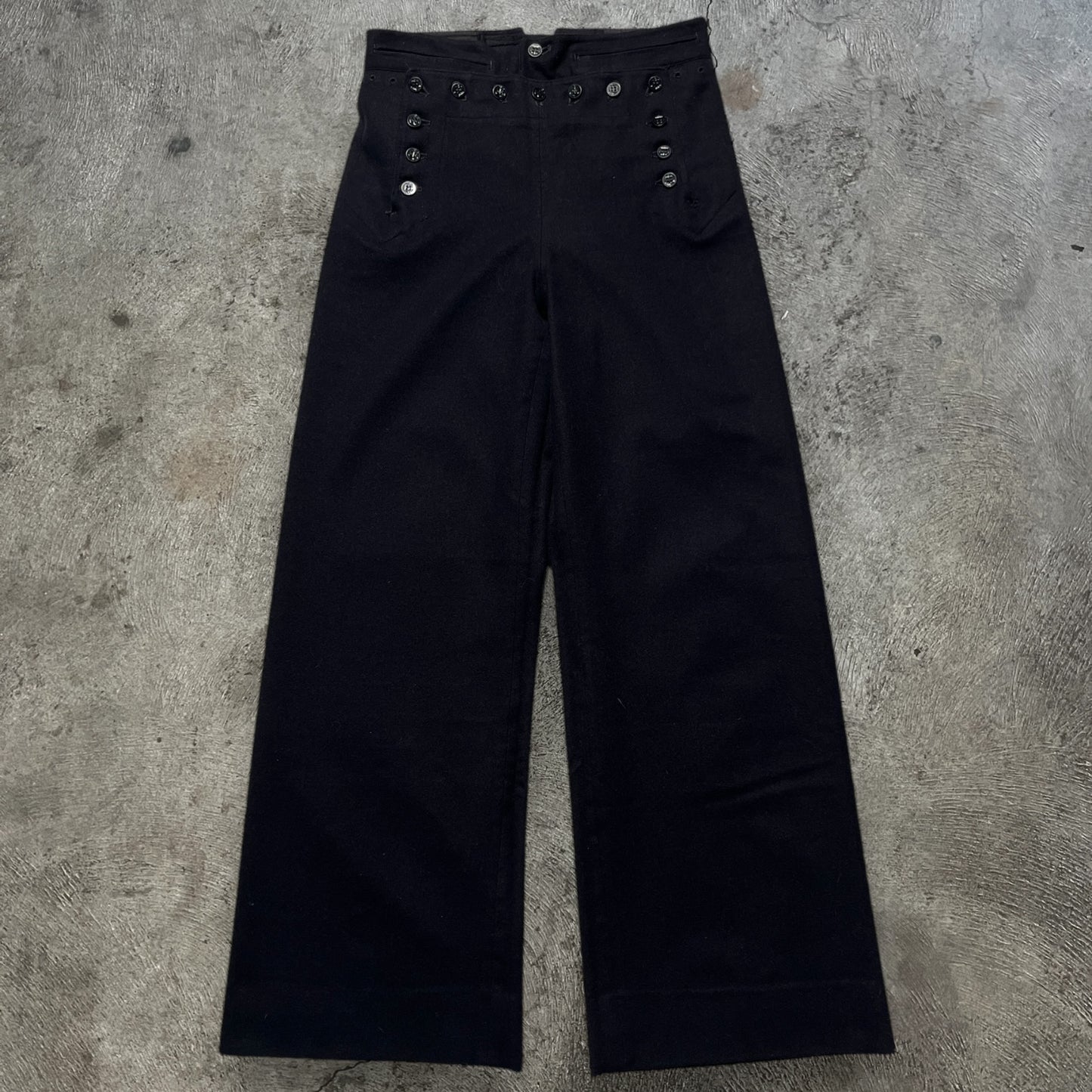 40s US Navy Wool Pants Black Size 30x30.5