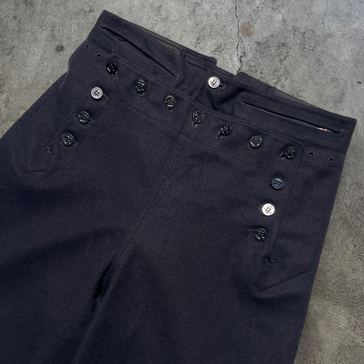 40s US Navy Wool Pants Black Size 30x30.5