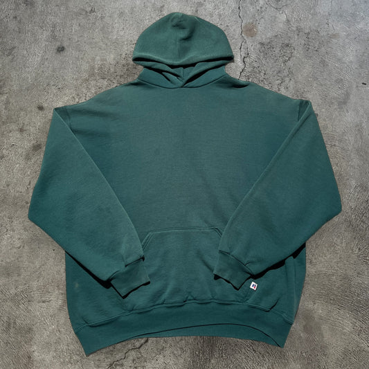 90s Russell Hoodie Sweatshirt Green Size XXL