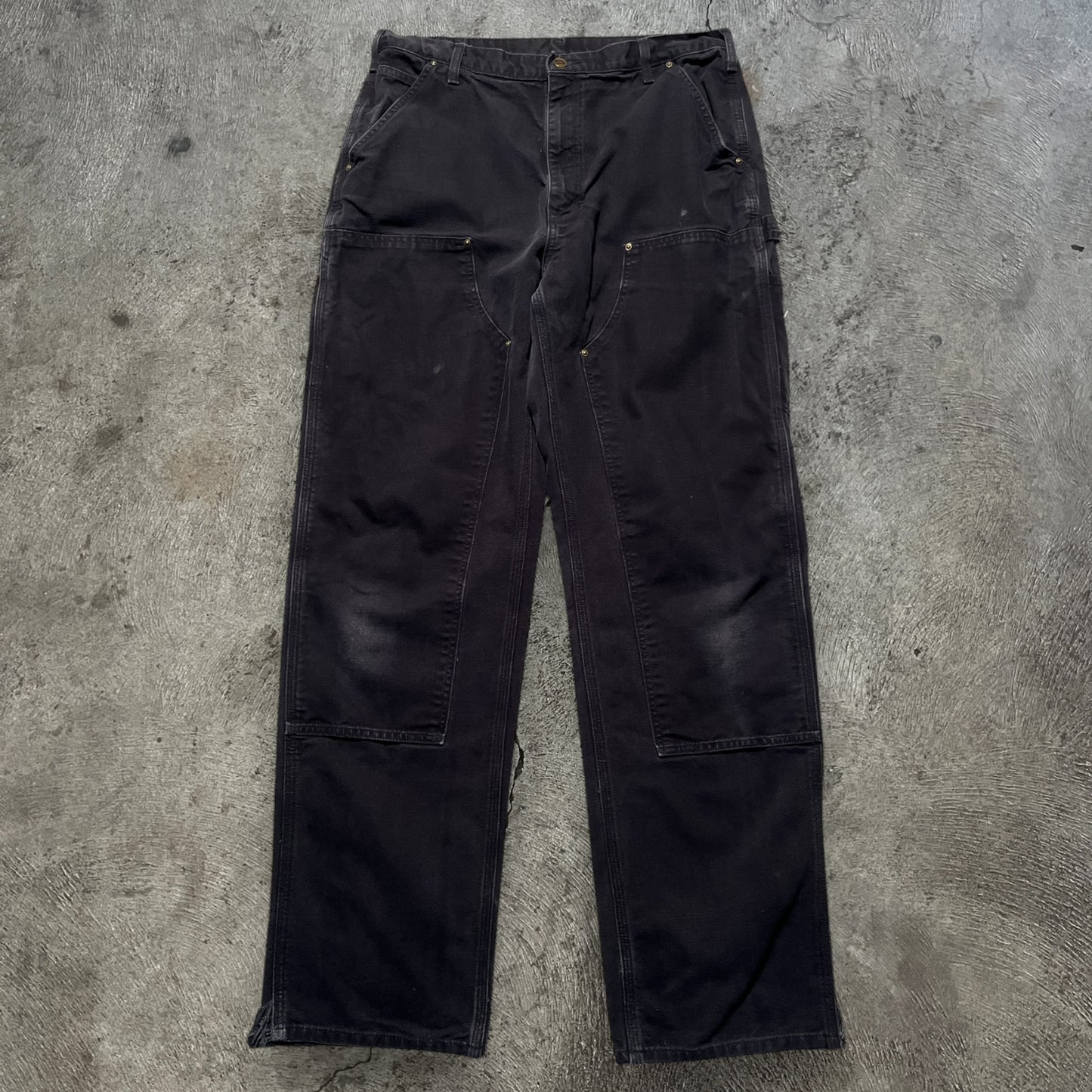 Carhartt Double Knee Pants Black Size 35x36