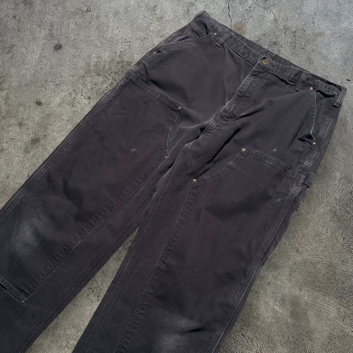 Carhartt Double Knee Pants Black Size 35x36